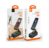 Колонка портативна WUW-R190 10 Вт, Bluetooth, FM, USB c подставкой, Чорний, фото 2