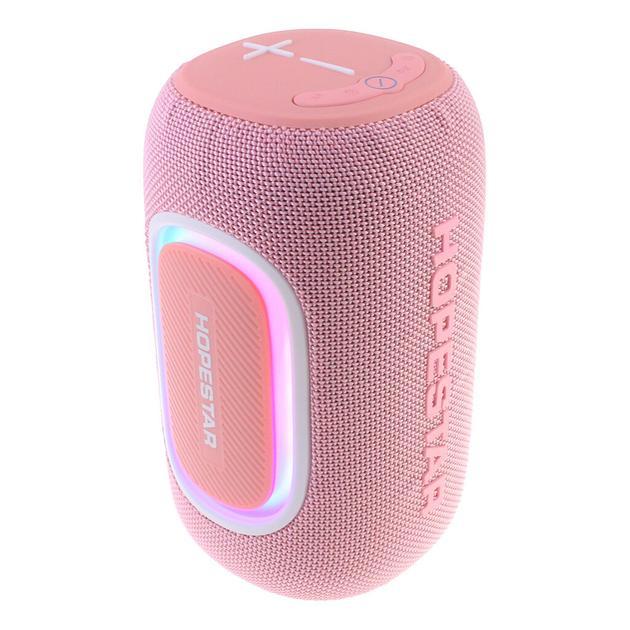 Колонка портативна Hopestar P65 LED 20 Вт, IPX6, TWS, RGB-підсвічування, Рожева, фото 1