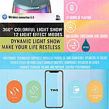 Колонка портативна Hopestar P49, 10Вт, Bluetooth 5.3, захист IP67, RGB підсвічування, акумулятор 2400мАг, до 6 годин відтворення,, фото 2