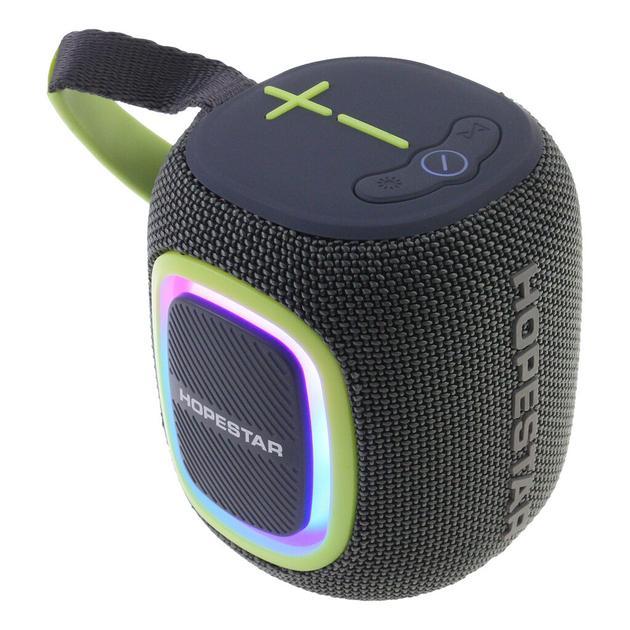 Колонка портативна Hopestar P66, RGB- підсвічування, IPX6, Grey/Green, фото 1