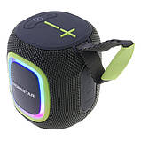 Колонка портативна Hopestar P66, RGB- підсвічування, IPX6, Grey/Green, фото 2