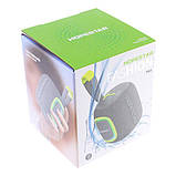 Колонка портативна Hopestar P66, RGB- підсвічування, IPX6, Grey/Green, фото 3