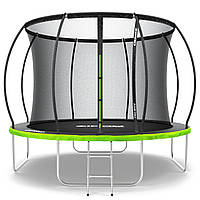 Батут Zipro Jump Pro Premium з внутрішньої сіткою 10 футів 312 см чорно-зелений