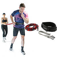 Стрічка-еспандер для вправ inSPORTline Byfaster 2600 260 см/29 кг чорно-червона