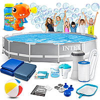 Басейн каркасний 16в1 INTEX 26712, 366 x 76 см + машина для створення бульбашок