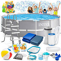 Басейн каркасний 17in1 INTEX 26716, 366 x 99 см + машина для створення бульбашок