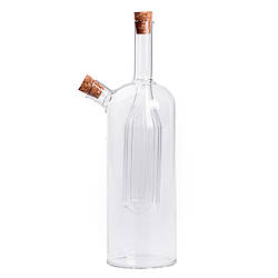 Скляна пляшка подвійна для олії та оцту 2в1 500 мл HP-34-13