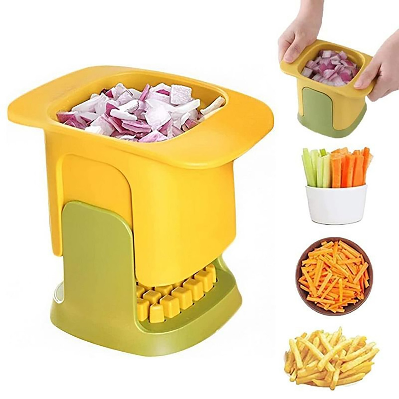 Картоплерізка овочерізка подрібнювач стакан для нарізування картоплі фрі кубиками та соломкою