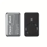 Повербанк бездротовий, магнітний REEMA 10000 mAh (Сірий)