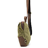 Слінг через плече, нагрудна сумка зі шкіри та канвасу TARWA RCh-1905-3md, фото 4