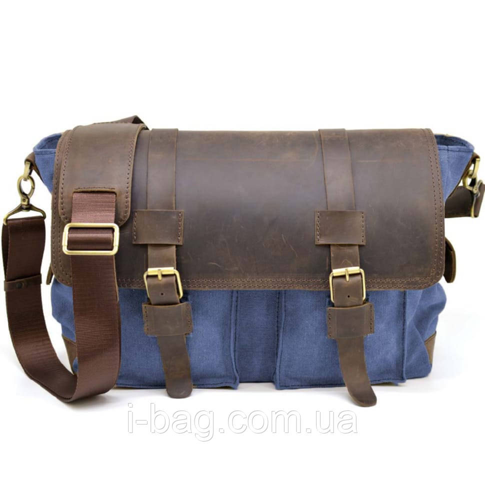 Чоловіча сумка через плече з канвасу та шкіри RKc-6690-4lx TARWA, фото 1