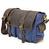 Чоловіча сумка через плече з канвасу та шкіри RKc-6690-4lx TARWA, фото 3