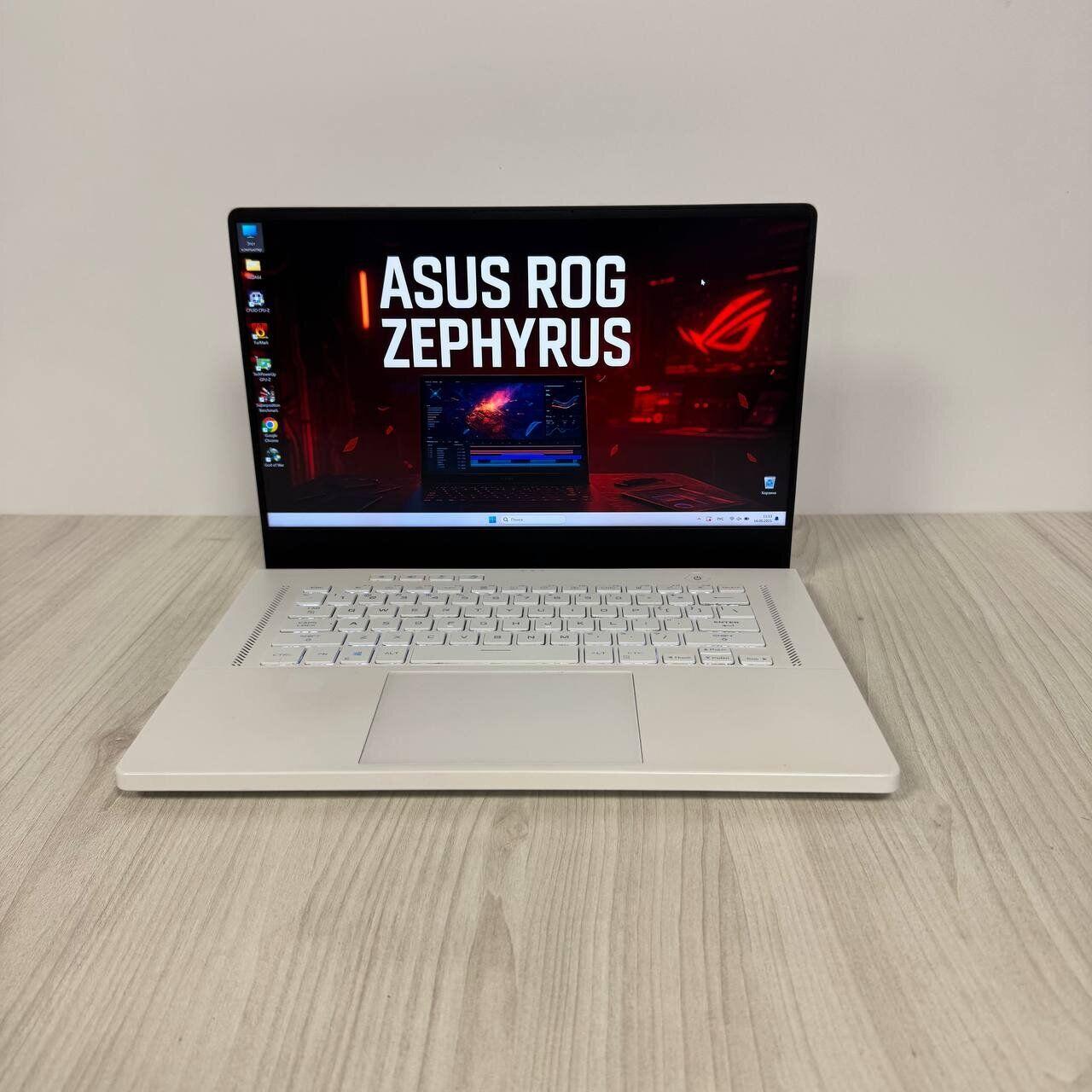 Б/в Ноутбук Б-клас Asus ROG Zephyrus G15 GA503QS White 15.6" 2560x1440| Ryzen 9 5900HS| 32GB RAM| 512GB SSD NVMe| RTX 3080 8GB