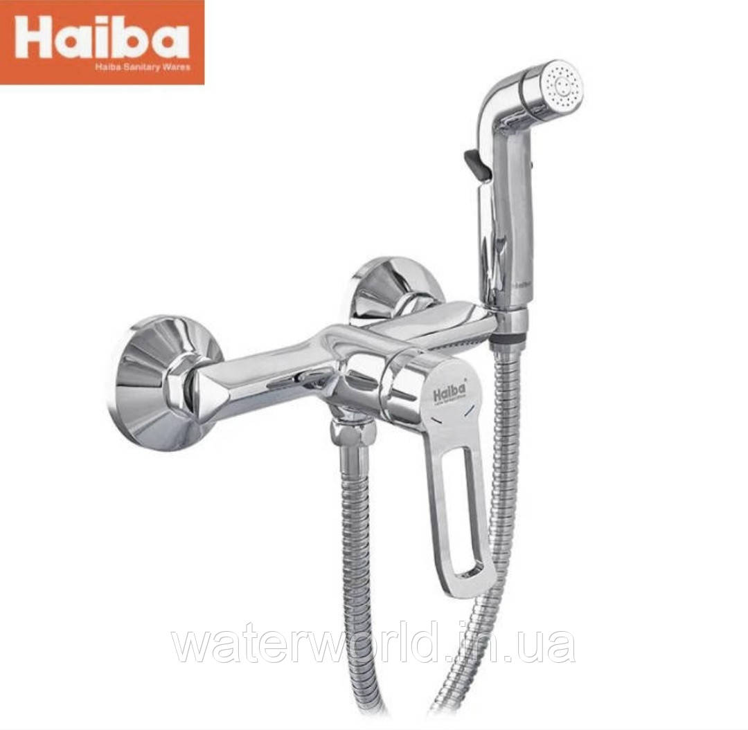 Латунний настінний змішувач для гігієнічного душу HAIBA  Adel -024 chrome