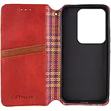 Чохол-книжка GETMAN Cubic (PU) для Xiaomi Redmi Note 13 4G Red, фото 2