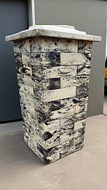 Цегла для стовпів паркану облицювальна ColorMix чорна, біла