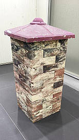 Цегла для стовпів паркану облицювальна ColorMix біла, чорна, коричнева