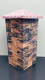 Цегла для стовпів паркану облицювальна ColorMix чорна, червона