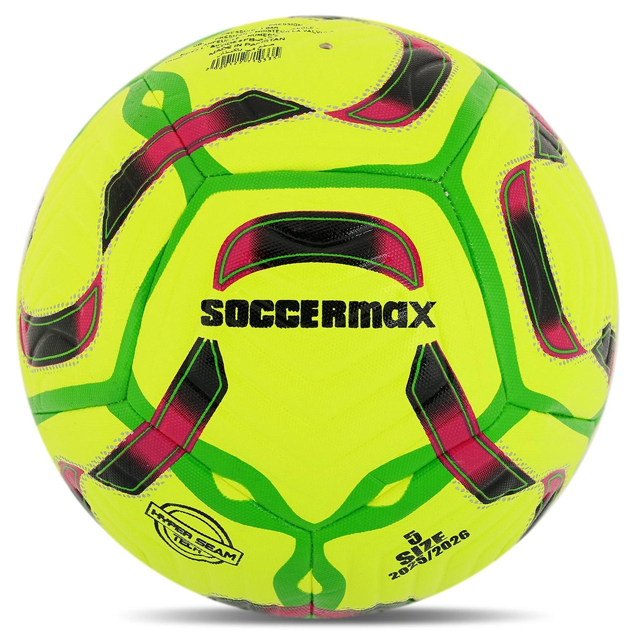 М'яч футбольний SOCCERMAX FB-4167 всепогодний жовтий, фото 1