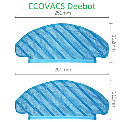 Серветки ( ганчірки ) для робота-пилососа Ecovacs Deebot OZMO N8 Pro ( DLN11-11 ) , N8 ( DLN26-21 ) 2 штуки, фото 1