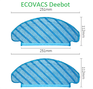 Серветки (ганчірки) для робота-пилососа Ecovacs Deebot OZMO N8 T8 N10 2 штуки
