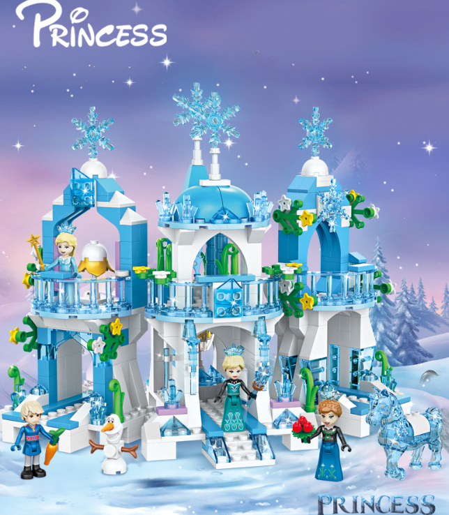 Великий дитячий конструктор Холодне Серце Принцеса Frozen Lisa 7661 крижаний замок Лего Ельза для дівчаток, фото 1