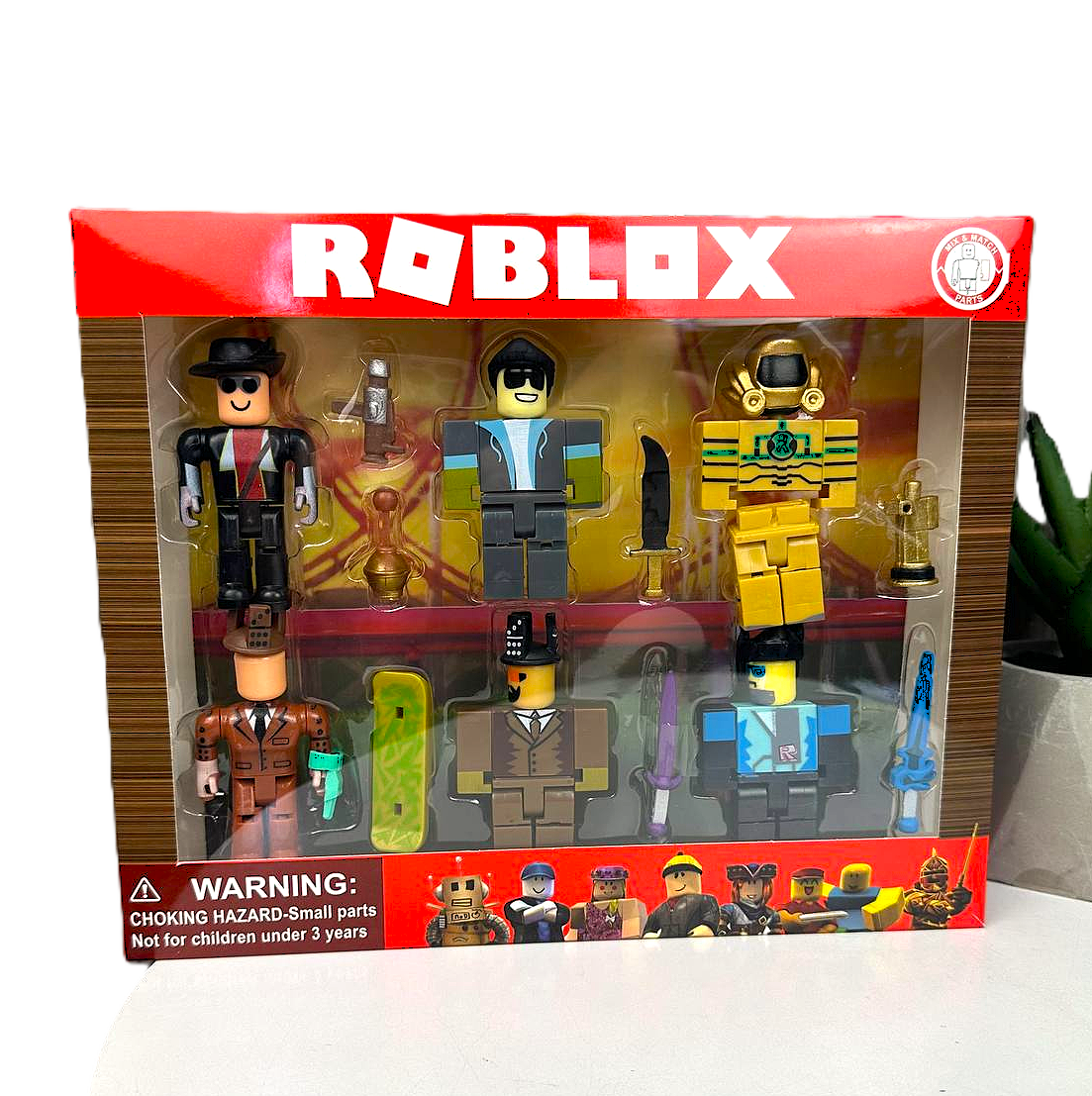 Набір іграшки фігурки Роблокс 6 шт в коробці, набір фігурок Roblox іграшка скейт, фото 1