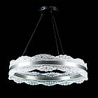 Підвісна світлодіодна люстра кільця 92 Вт з діммером на пульті д/в колір каркасу чорний VL-L94169/600/1 LED, фото 3