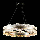 Підвісна світлодіодна люстра кільця 92 Вт з діммером на пульті д/в колір каркасу чорний VL-L94169/600/1 LED, фото 5