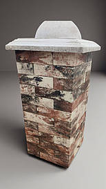 Цегла для стовпів паркану облицювальна ColorMix чорна, біла, коричнева, червона