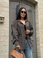 Базова сорочка жіноча картата 42-46 48-52 54-56