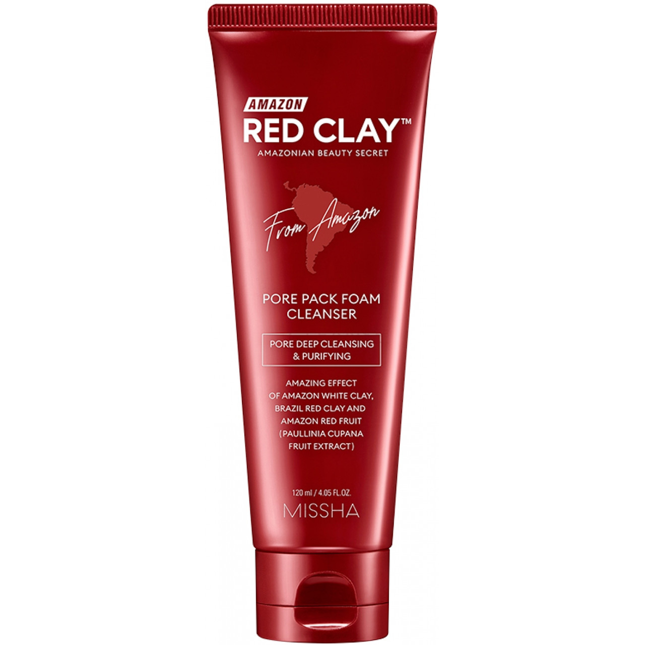 Очищуюча пінка для вмивання Missha Amazon Red Clay Pore Pack Foam Cleanser 120 мл