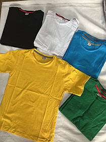 Футболки однотонні для дітей р.134/152; Гурт. Туреччина