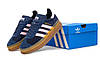 Жіночі кросівки Adidas Gazelle Bold Blue Темно-сині Кеди Адідас Газель Болд на платформі шкіряні демісезон, фото 2