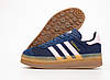 Жіночі кросівки Adidas Gazelle Bold Blue Темно-сині Кеди Адідас Газель Болд на платформі шкіряні демісезон, фото 5