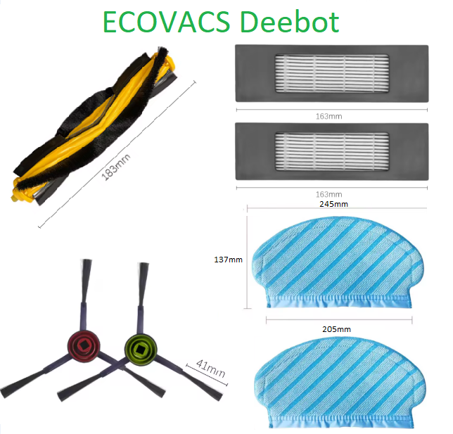 Набір комплектуючі для робота пилососа  Ecovacs Deebot 920 ( DX5G ) 950 ( DX9G ) 980 T5 Yeedi 1шт