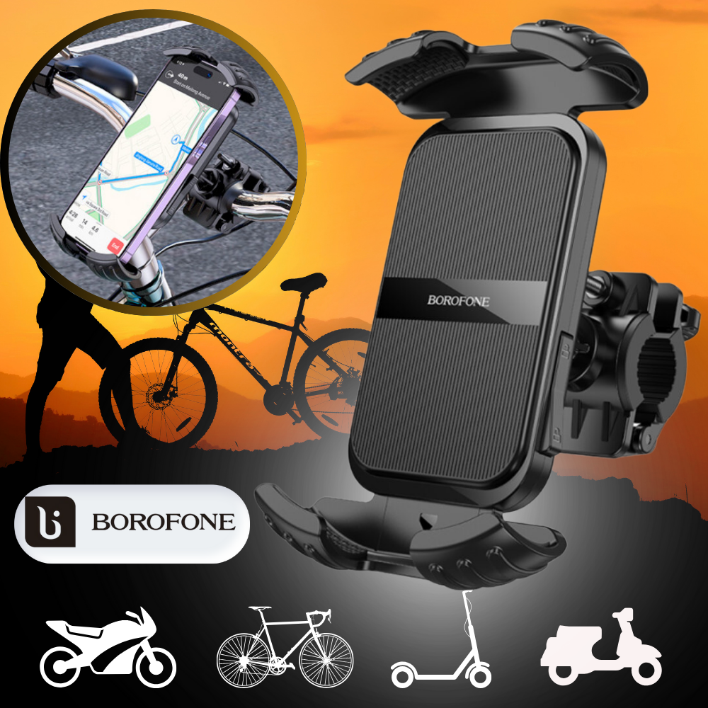 Тримач для телефону велосипедний кріплення на кермо для велосипеда самоката мотоцикла Borofone 4.7-7 дюймів, фото 1