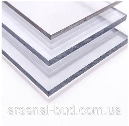 Монолітний полікарбонат ( 12мм ) прозорий OSCAR PREMIUM розмір листа ( 205см Х 305см), фото 1