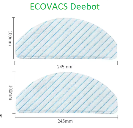 Серветки для робота пилососу Ecovacs Deebot T9 (DLX13-44) T9 Plus (DLX13-54) T9 AIVI (DBX12) 2шт, фото 1