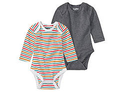 Боді Lupilu на дівчинку / набір 2 шт. /  довгий рукав / 62-68 / 2-6 міс.