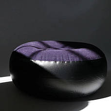 Надувний диван-крісло з пуфиком для ніг Air Sofa з насосом (фіолетовий), фото 4
