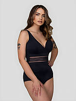 Злитий купальник великих розмірів Fuba 24045 чорний 54 56 58 60 62 розмір, фото 2