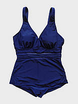 Цілисний купальник великих розмірів Fuba 24045 синій 54 56 58 60 62 розмір, фото 4