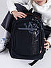 Рюкзак шкільний ортопедичний для хлопчика підлітковий 5-11 клас три змійки чорно-коричневий SkyName 90-146-3, фото 8