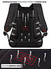 Рюкзак шкільний ортопедичний для хлопчика підлітковий 5-11 клас три змійки чорно-червоний SkyName 90-146-2, фото 6
