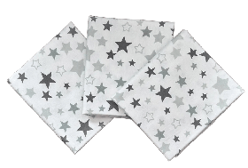 Набір з 3-ох теплих дитячих фланелевих (байових) пелюшок для новонароджених 90 х 80 см BST Рожевий + Сірий