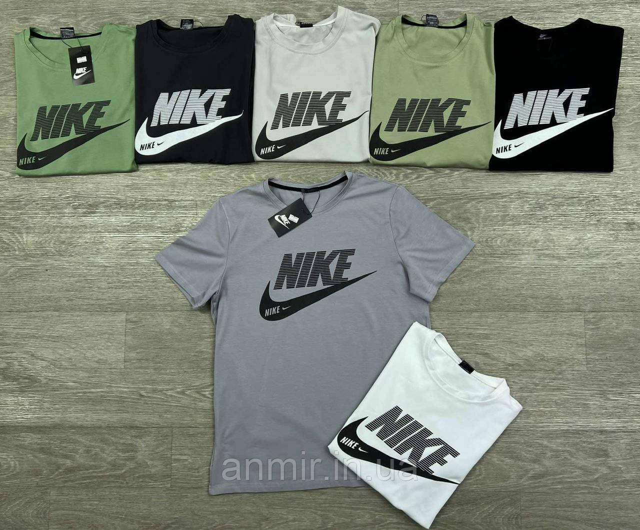 Футболка чоловіча NIKE кулір пеньє норма 46-54, колір уточнюйте під час замовлення