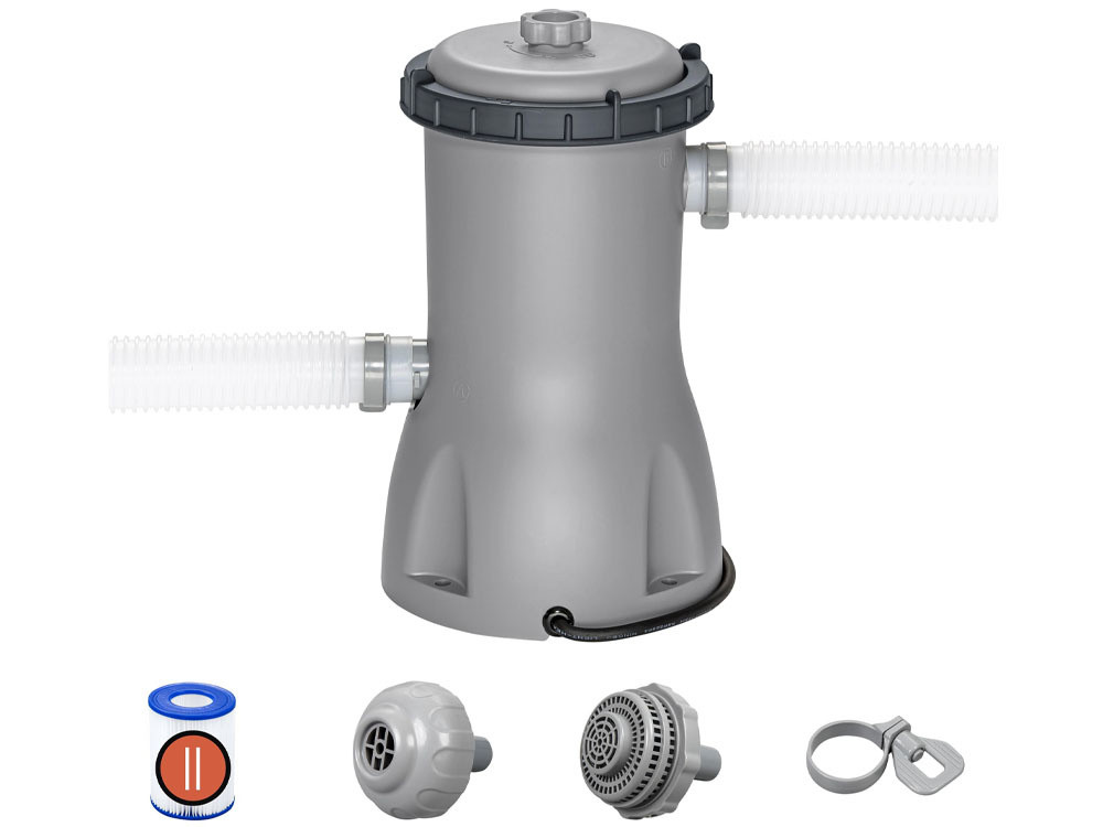 Фільтр-насос Bestway 58386, насос-фільтр картриджний для басейну, 3028 л / год, фото 1