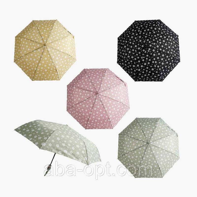 Парасолька C 68650 (60) автомат, d = 97 см, у складеному вигляді 29 см, 8 спиць, чохол, в пакеті, ВИДАЄТЬСЯ МІКС ВИДІВ, фото 1