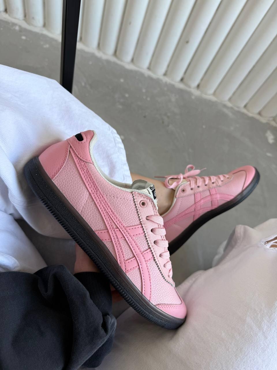 Жіночі кросівки Asics Onitsuka Tiger Token Pink Рожеві Кеди Асікс Оніцука Тайгер шкіра текстиль демісезон, фото 1